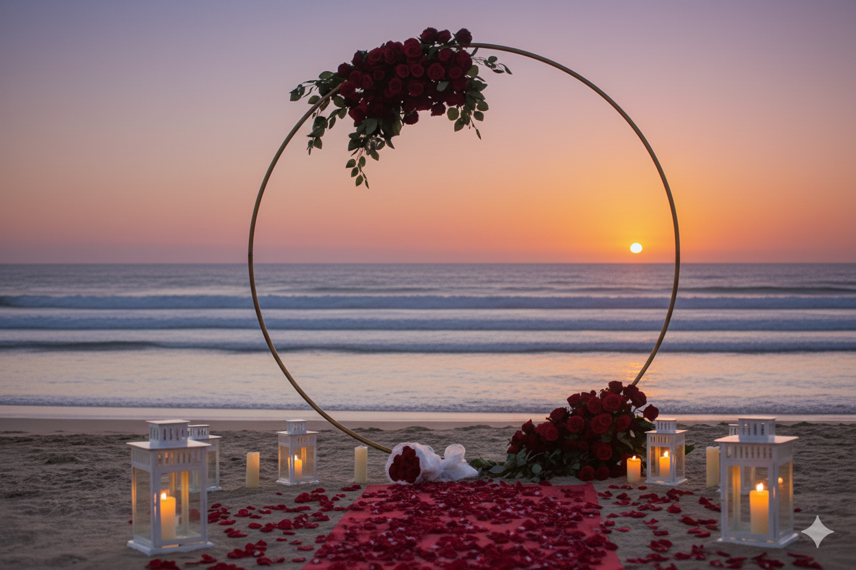 Romantic proposal setup